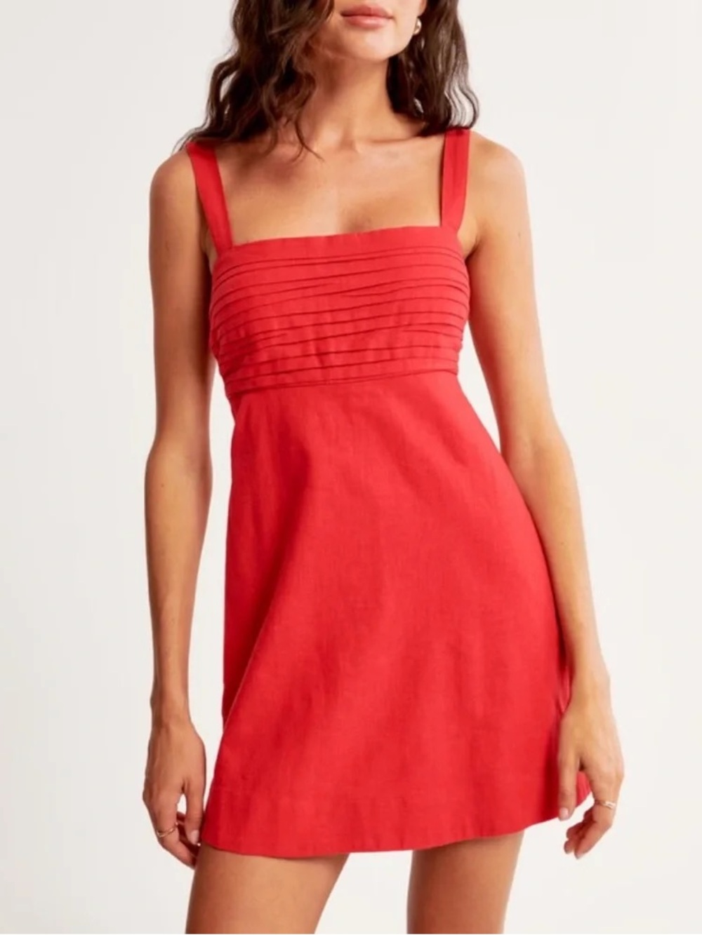 Abercrombie & Fitch Red Emerson Midi Dress